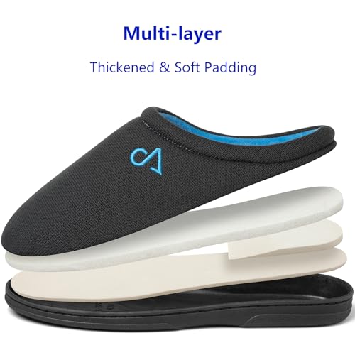 COZYAREA Mens House Slippers Indoor Shoes Cozy Memory Foam Insoles & Rubber Soles - Image 5