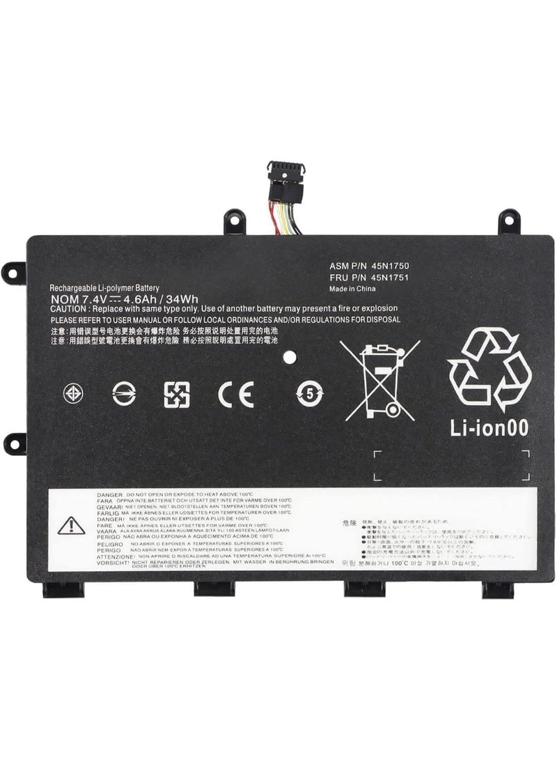 Terabyte بطارية بديلة 7.4 فولت 34 واط ساعي 4600 مللي أمبير. 45N1750 45N1751 لجهاز لينوڤو ثينك باد يوغا 11e 45N1748 45N1749 تابلت - Image 1