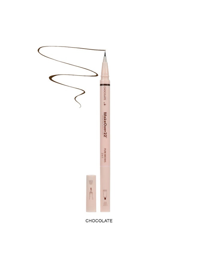 Makeover 22 Pure Brows 2in1-Chocolate PW01 - Image 2