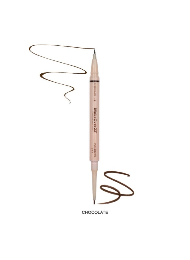 Makeover 22 Pure Brows 2in1-Chocolate PW01 - Image 1