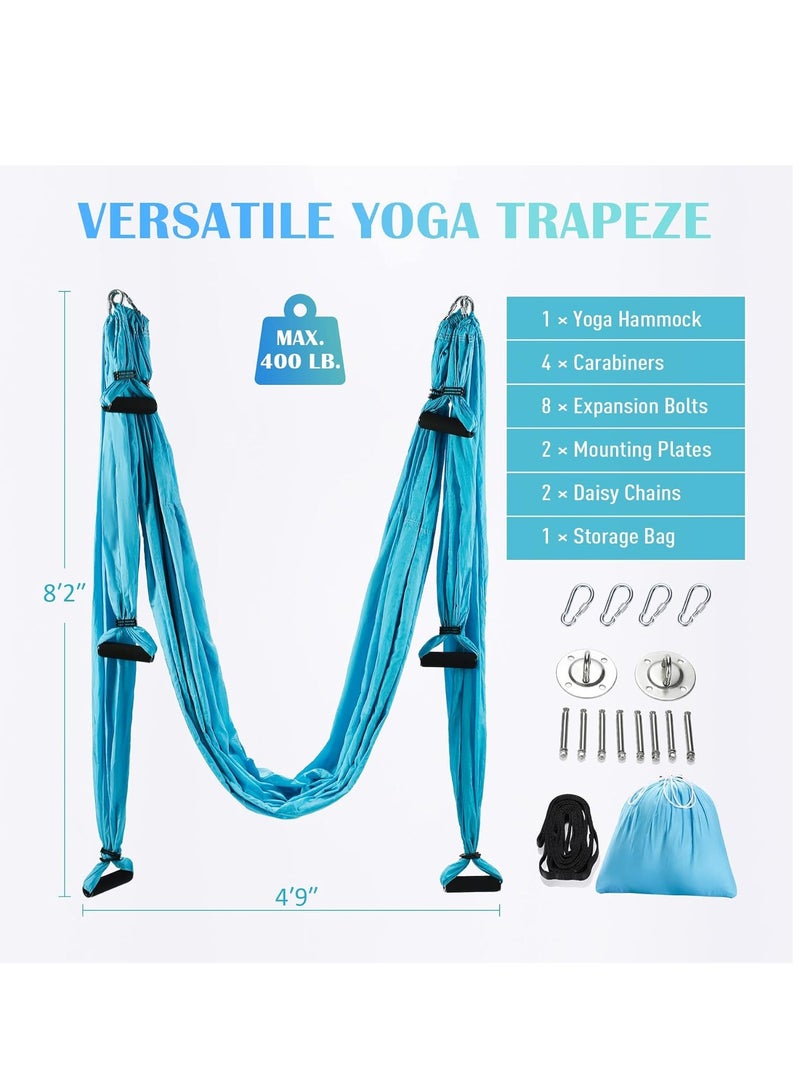 Generic Aerial Yoga Swing Sling Yoga Hammock Kit Set Trapeze Inversion  - Image 2