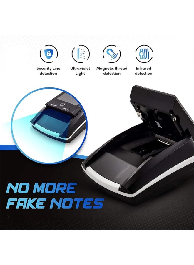 CRONY Money Bill Counter machine - 5-in-1 Compact and Portable High-Speed Cash Counting UV MG IR Paper Quality Currency for SAR AED USD EUR RUB LBP CAD 120PCS /Min, CN-136 - Image 2