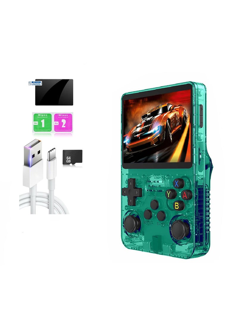 B NEW - R36S Retro Handheld Game Console, 3.5 inch HD Display, Dual 3D Joysticks, 11 Emulator, 64GB 15000 Games - Image 1