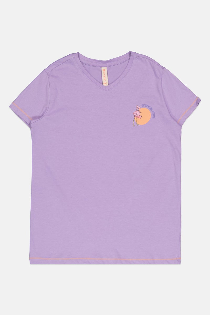 zivame Kids Girl Graphic Print Pyjama Top And Bottom Set, Multicolor - Image 3