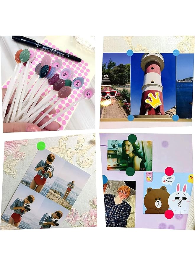 إيروريكس ملصقات نقطية ملونة ملصقات ملونة صغيرة دوائر ترميز ملصقات نقطية دائرية لاصقة للترميز ملصق ملون ملصق دائري بلون سادة للتلوين والتنظيم 16 لونًا - Image 2