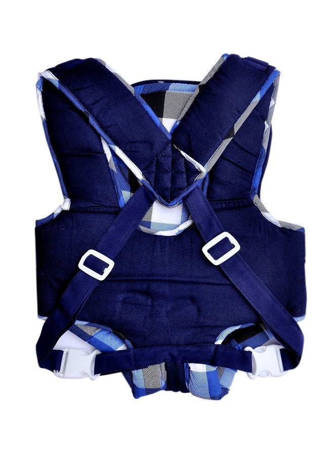 Good Luck-Adjustable Hands-with 4-in-1 Baby Carrier Bag,Carry Bag,Kangaroo Bag, Front Carry Bag with Comfortable Head Support & Buckle Straps (Carry Bag Dark Blue Check) - Image 2