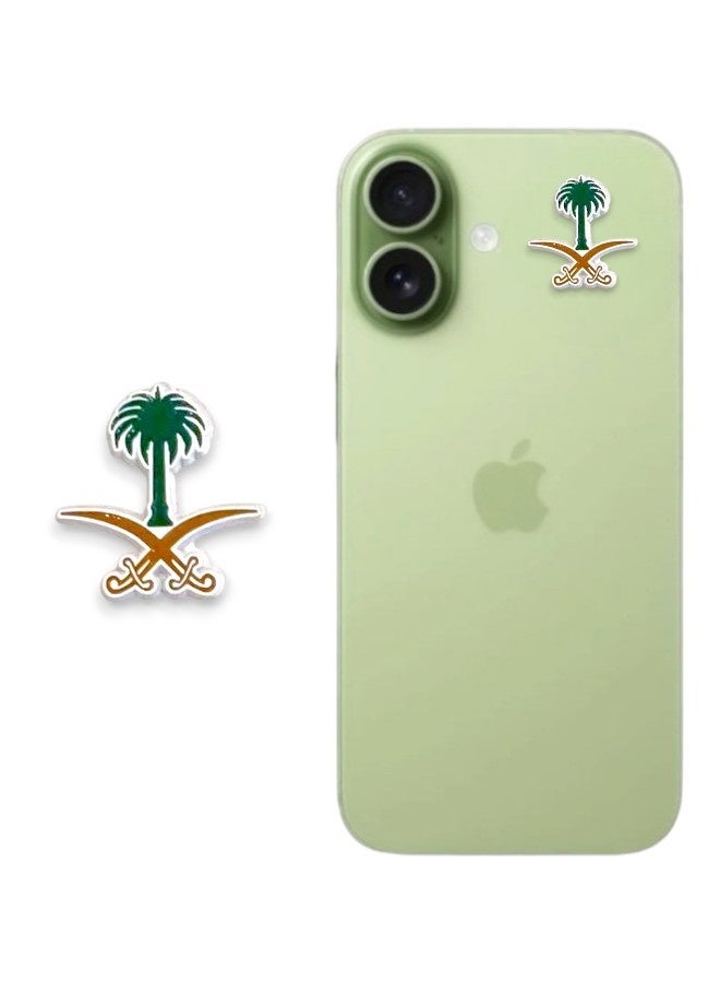 ستيكر علم السعودية مستطيل - ملصق صغير الحجم للهاتف - Image 1
