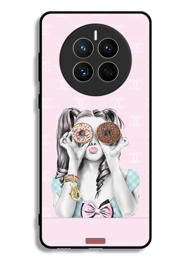 Tolwak Huawei Mate 50 Protective Case Cover Holding Two Donuts - Image 1