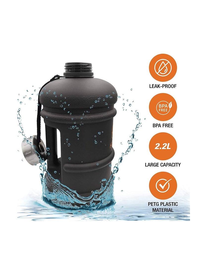 زجاجة مياه للياقة البدنية سعة كبيرة مانعة للتسرب مقاومة للسقوط ومقاومة للانفجار غلاية رياضية PETG ضخمة حاوية شرب هيدراتية مع مقبض لصالة اللياقة البدنية في الهواء الطلق - Image 5