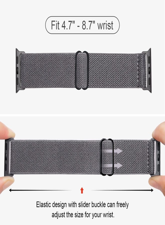 CCnutri Stretchy Nylon Solo Loop Bands Compatible with Apple Watch Band 38mm 40mm 41mm 42mm 44mm 45mm 46mm 49mm, Sport Elastic Wristbands Women Men Straps for iWatch Series 11 10 9 8 7 6 5 4 3 Ultra/SE 3 2 1 - Image 3