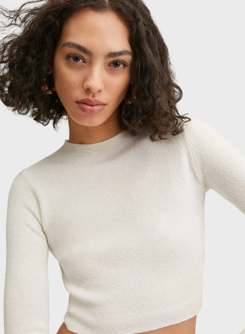 MANGO Crew Neck Sweaters