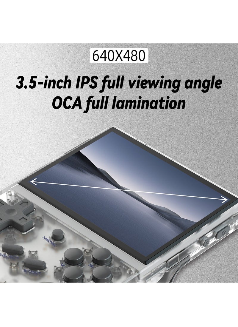 أنبيرنيك - جهاز ألعاب محمول RG35XX 2024 ، شاشة IPS بحجم 3.5 بوصة ، نظام لينكس لأجهزة ألعاب الفيديو القديمة ، جهاز تشغيل فيديو محمول محمول بجيب يحتوي على أكثر من 5000 لعبة (أبيض ، 64 جيجابايت) - Image 1