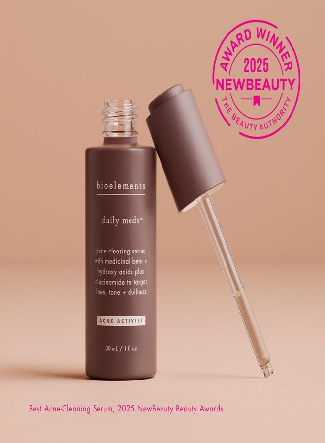 Bioelements Daily Meds - 1 fl oz - Acne Clearing Serum with Medicinal Beta + Alpha Hydroxy Acids and Niacinamide to Target Lines, Tone + Dullness - Vegan, Gluten Free - Never Tested on Animals - Image 3