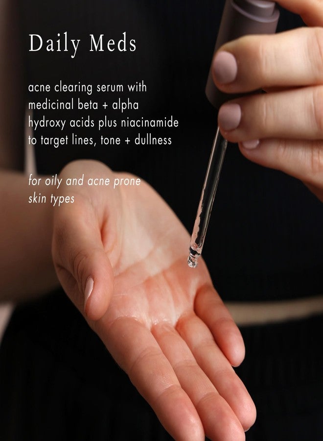 Bioelements Daily Meds - 1 fl oz - Acne Clearing Serum with Medicinal Beta + Alpha Hydroxy Acids and Niacinamide to Target Lines, Tone + Dullness - Vegan, Gluten Free - Never Tested on Animals - Image 4