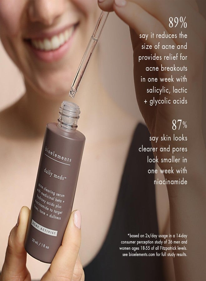 Bioelements Daily Meds - 1 fl oz - Acne Clearing Serum with Medicinal Beta + Alpha Hydroxy Acids and Niacinamide to Target Lines, Tone + Dullness - Vegan, Gluten Free - Never Tested on Animals - Image 5