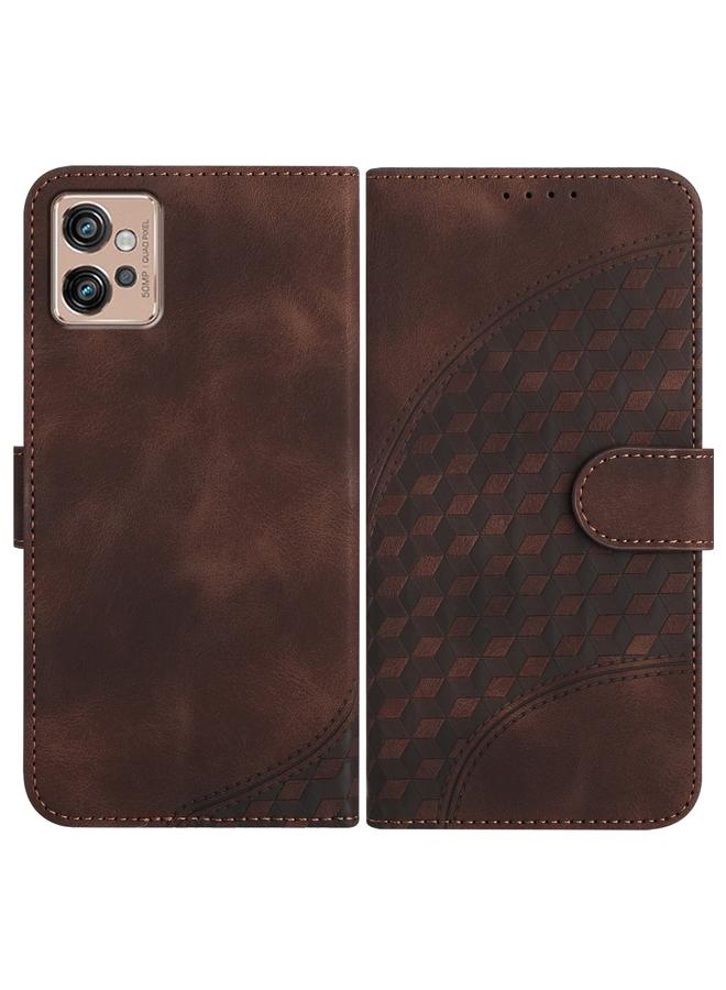 S-TOP Case For Motorola Moto G32 Elephant Head Embossed Phone Leather Case with Lanyard - Image 1