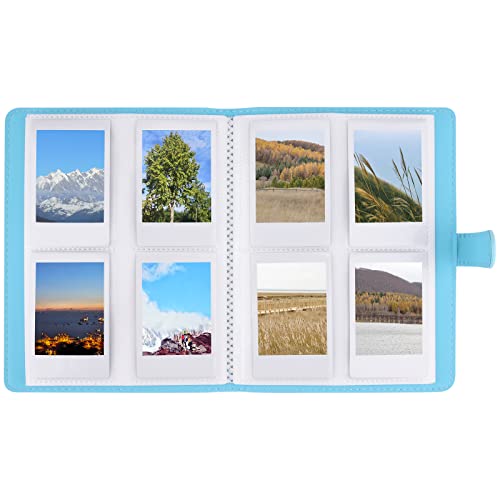 Hapeper 128 Pockets Photo Album Compatible with Fujifilm Instax Mini 12 11 9 8 90 70 40 Instant Camera Films and 2x3 Inch Photo Paper (Blue) - Image 2