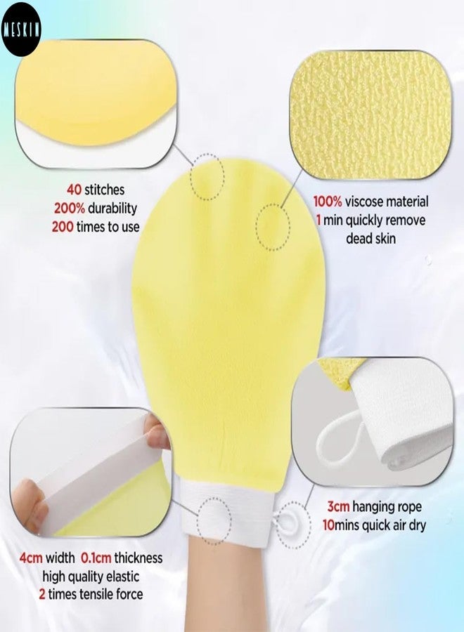 MeSkin Exfoliating Moroccan Hammam Bath Glove - Body Scrub for Tan Removal and Magic Peeling - Loofah Gloves for Exfoliation Experience (Multicolor, Pack of 1) - Image 5