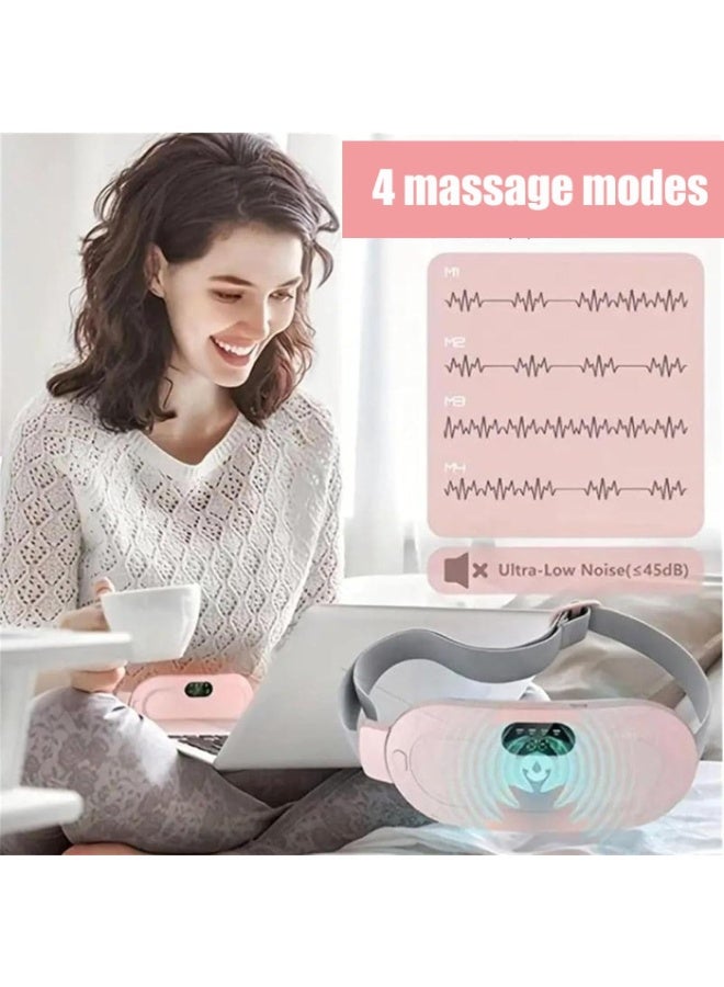 Menstrual Cramps Heating Pad, Portable Period Relief Belt with 4 Vibration Modes & 3 Heat Settings, Pink - Image 4