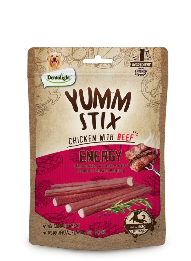 Yumm Stix Dog Treat Chicken With Beef - 50G