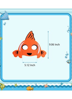 SYOSI SYOSI 8Pcs Shark Octopus Dress-Up Masks Blindfold Costumes Party Favors for Kids Boys Girls Under The Sea Themed Birthday Party Supplies  - Image 2