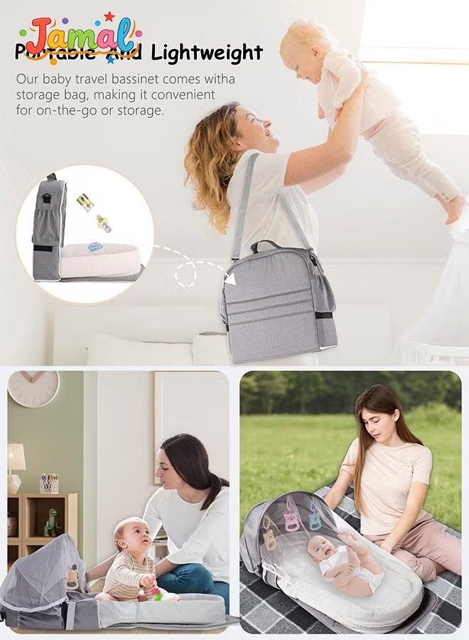 Jamal Baby Bed Portable Baby Bed Foldable Infant Crib With Cartoon Toys Detachable Cotton Cover Suitable for Travel and Home Use Easy to Carry - Image 5