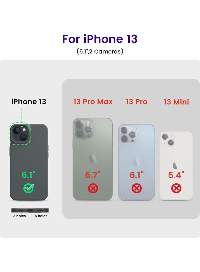 ACLIX Silicone Case Compatible with iPhone 13 and iPhone 14, Slim Liquid Silicone, Layers of Soft Gel Rubber Shockproof, Protective Phone Case Cover with TPU Lining (Dark Grey) - Image 2