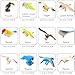 PINOWU Birds Figurines 12pcs Realistic Eagle Parrot Toucan Pigeon Owl Toy Birds Learning Educational Toys for Dollhouse Birthday Cake Topper Gift for Kids Toddler wStorage Bag - Image 3