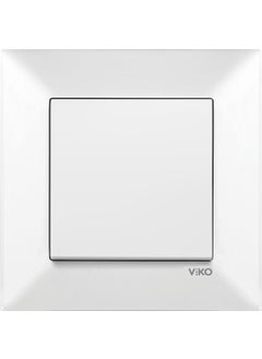 Viko Meridian White Single Switch (With Frame) 