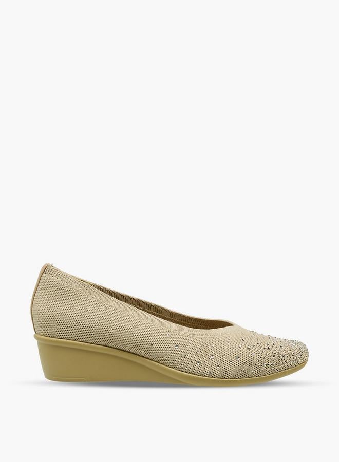 Flora Bella By Shoexpress Women Embellished Wedge Heel Shoes - Image 3