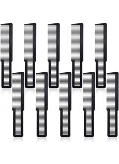 Patelai Patelai 10 Pieces Hair Cutting Comb Fine Tooth Styling Barber Styling Hair Clipper Cutting Comb for Home Salon BarberBlack 