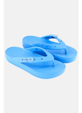 crocs Women Classic Platform Slip On Sandals, Blue  - Image 1
