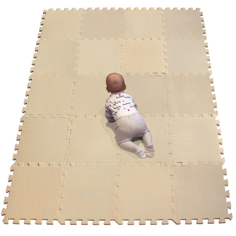 YIMINYUER Baby Playmat 20 Pcs Soft EVA Foam Jigsaw Puzzle Exercise Yoga Mat NonToxic Portable Playroom Flooring for Crawling Floor Protection Unisex R10G301020 - Image 2
