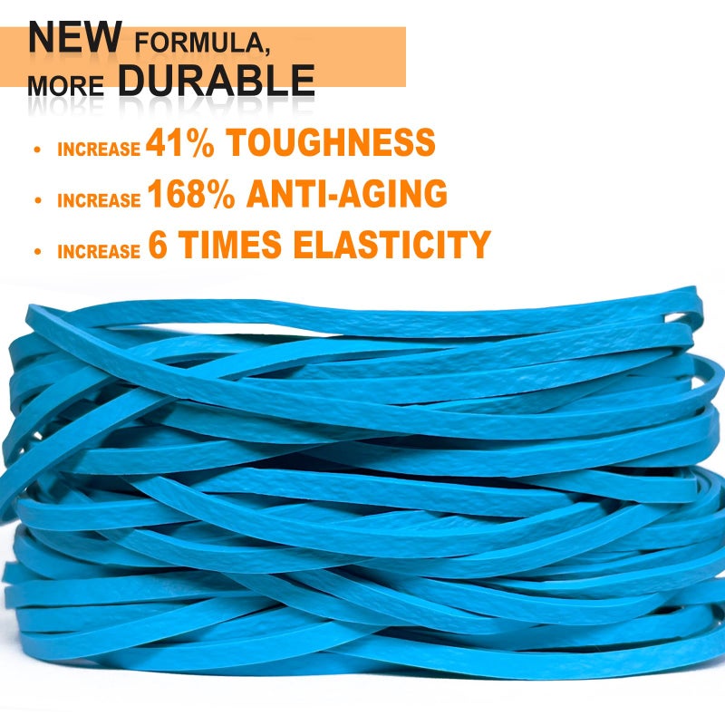 Doloftena Large Heavy Duty Rubber Bands, 120 Pcs, 5.5 Inch Upgrade Strong Elastic Rubber Bands for Office Supplies and Home Use - Image 3