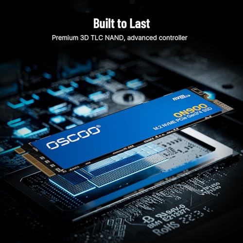 OSCOO 1TB NVMe PCIe 3.0 x4 SSD, Up to 3,500MB/s Read & 3,000MB/s Write, 3D TLC NAND, M.2 2280 Internal SSD for Gaming, Laptop, PC, Desktop Workstations - Image 3