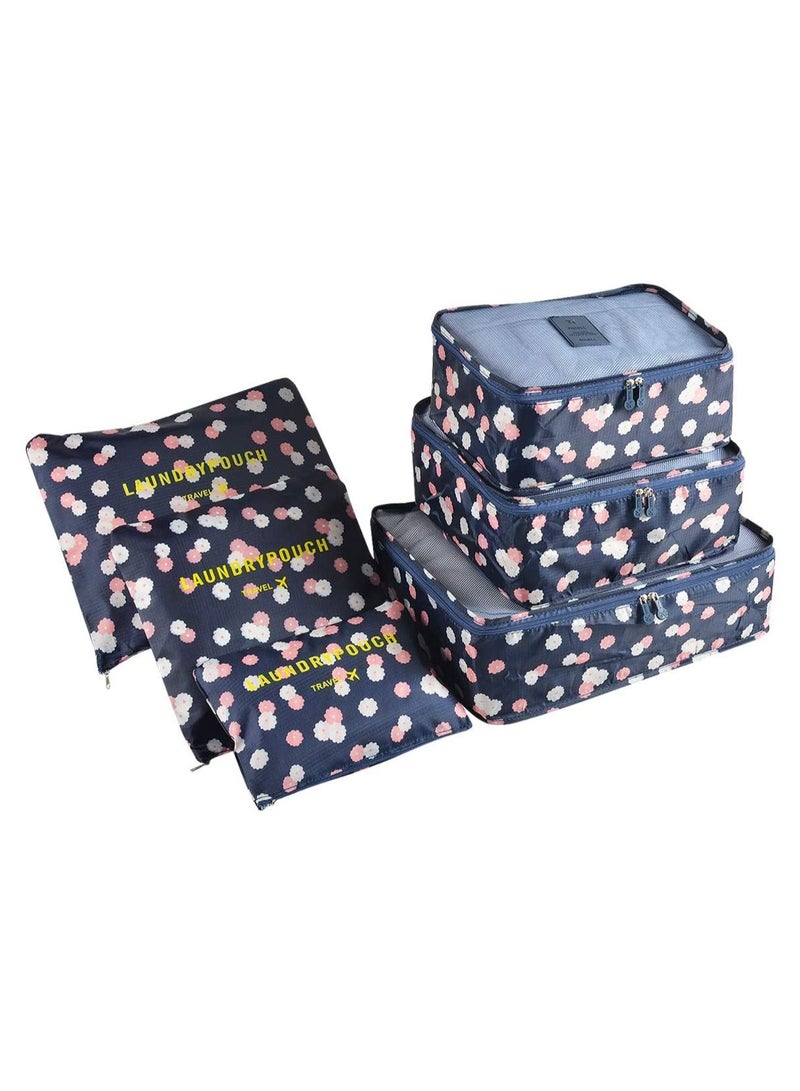 BLOOMING TIME 6 Pcs Foldable Luggage and Laundry Bag Pouch Waterproof Travel Toiletry Organizer - Image 4