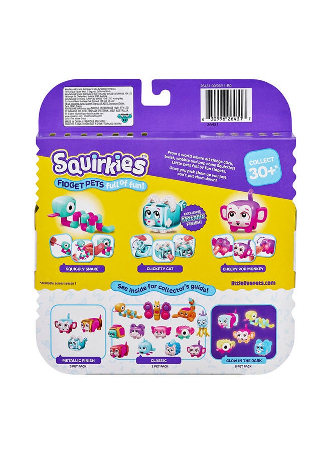 LITTLE LIVE PETS - Llp Squirkies S1 3Pk- Metallic Clickety Cat - Image 1
