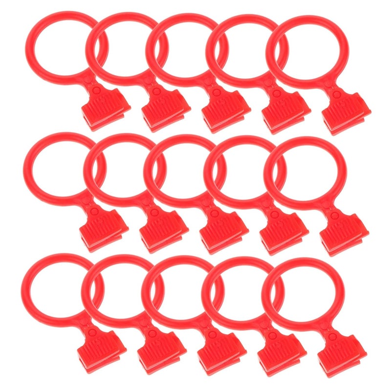 Red Reusable Zipper Pulls 100pcs Detachable Zipper Tab Handles for Bags Stationery Replacement - Image 1