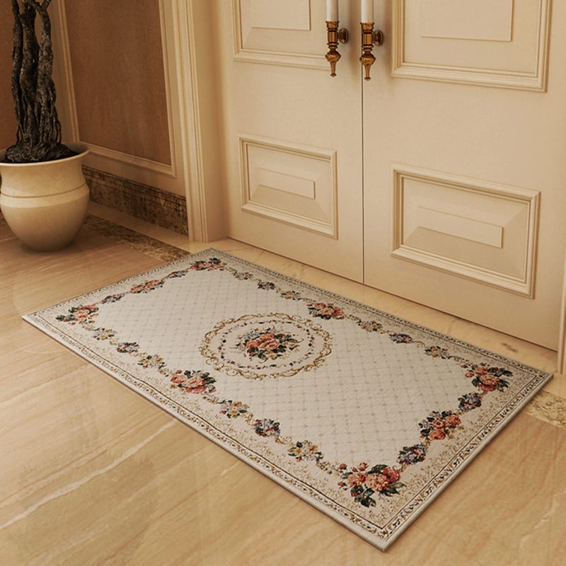 Ukeler Luxury Soft Rustic Floral Area Rugs Washable Elegant Non Slip Accent Floor Rugs Carpet for Bedroom Kids Play Mat 315x472 Rural Flower