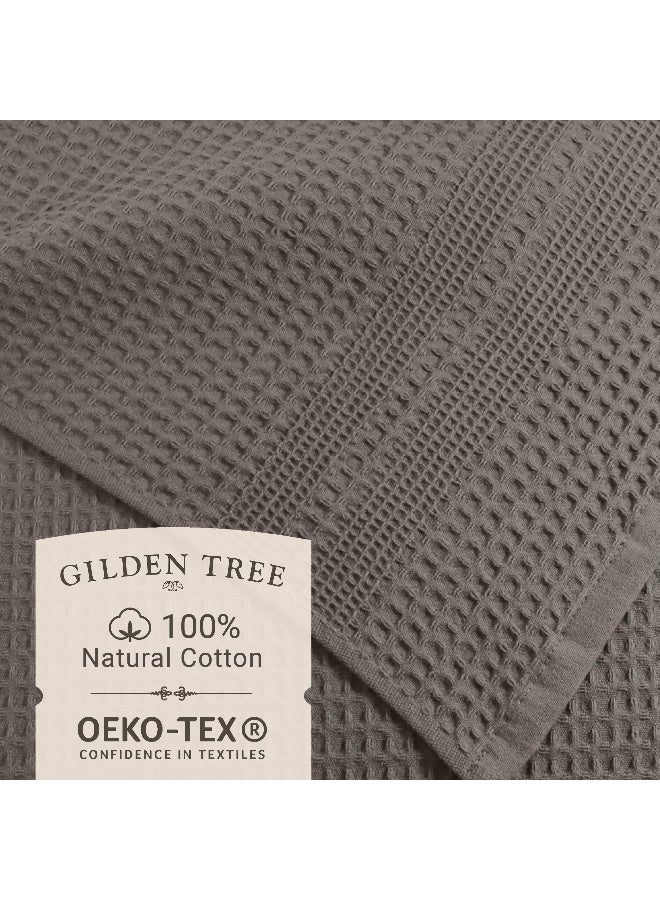 GILDEN TREE Waffle Bath Sheet Large Bath Towels Quick Dry Thin Body Towels, 40x80 Oversized Bath Towels for Adults, Classic Style (Stone) - Image 2