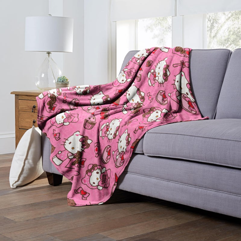 Northwest Hello Kitty Silk Touch Throw Blanket, 50" x 70", Love You Much - Image 3