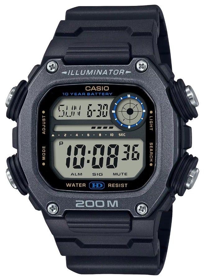 CASIO ساعة رقمية مقاومة للماء DW-291HX-1AV سوداء - Image 1