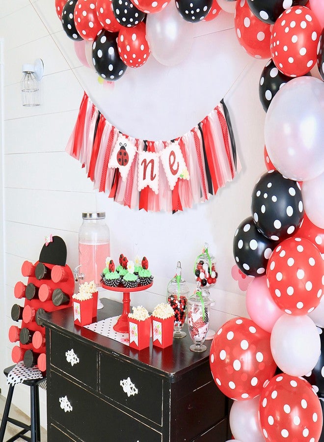 HIKLO Ladybug High Chair Banner - Our Little Love Bug 1st Birthday Decorations, Ladybug First Birthday Highchair Banner, Our Little Ladybug Is Turning One Party Decor, Photo Props - Image 5