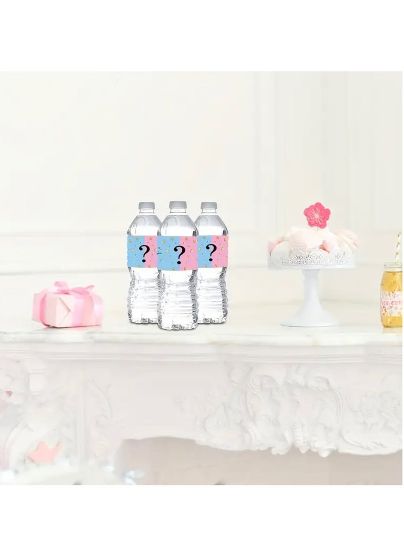 جست كواليتي 10 قطع ملصقات التفاف حول زجاجة المشروبات احتفال بمناسبة تحديد نوع المولود ذكر أو أنثى فتاة أو صبي - Image 2