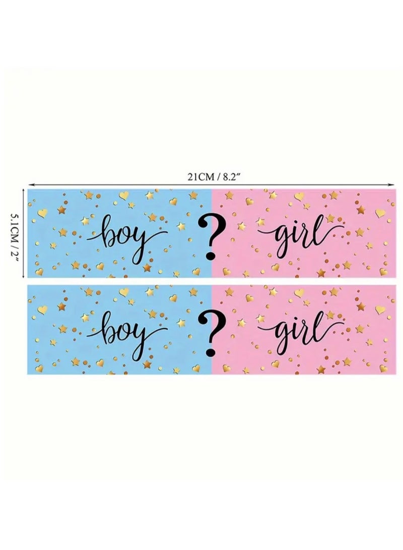 جست كواليتي 10 قطع ملصقات التفاف حول زجاجة المشروبات احتفال بمناسبة تحديد نوع المولود ذكر أو أنثى فتاة أو صبي - Image 3