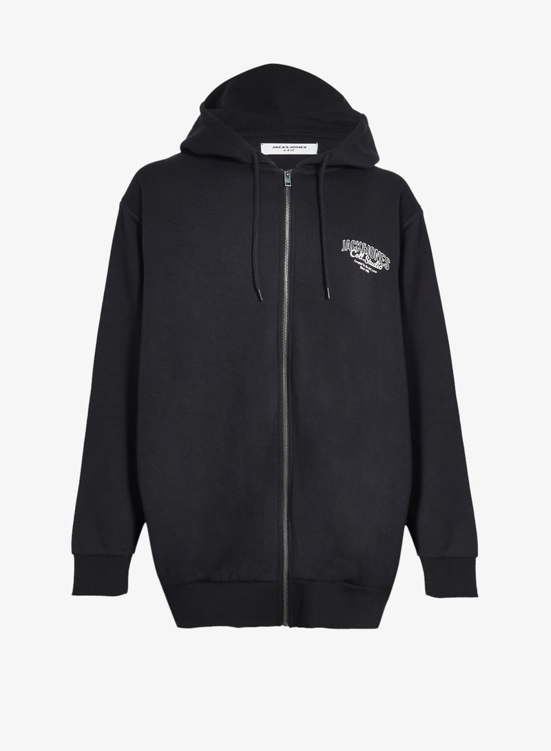 JACK & JONES Plus Size Printed Zip Hoodie - Image 1