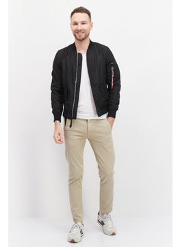 Alpha Industries Men Solid Bomber Jacket, Black  - Image 3