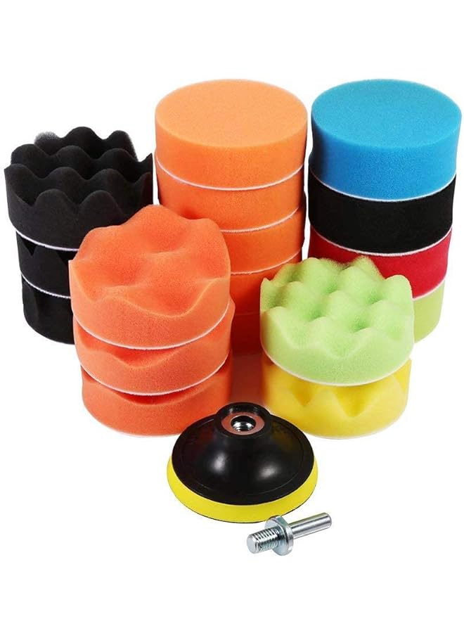 sulfar 19Pcs 3 Auto Tool Polishing Buffing Pad Set - Image 1