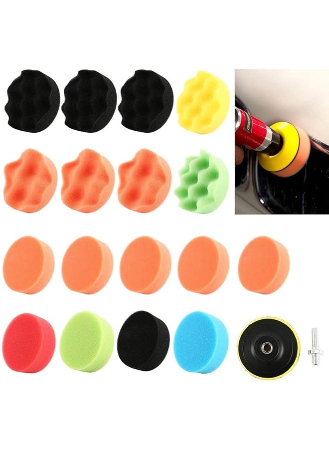 sulfar 19Pcs 3 Auto Tool Polishing Buffing Pad Set - Image 2