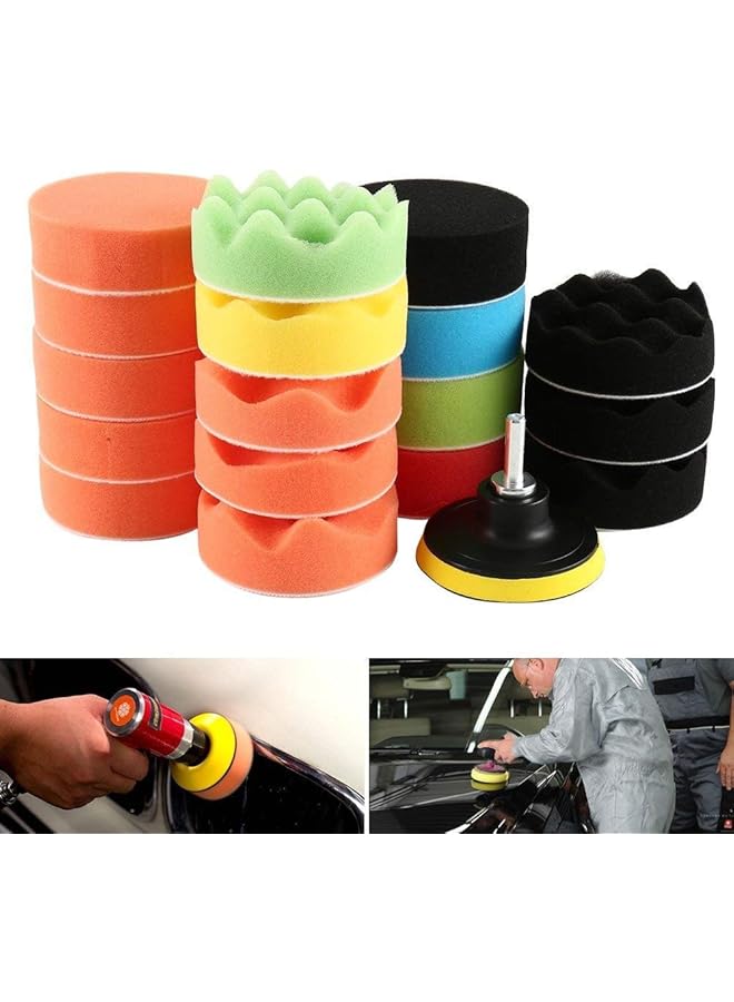 sulfar 19Pcs 3 Auto Tool Polishing Buffing Pad Set - Image 3